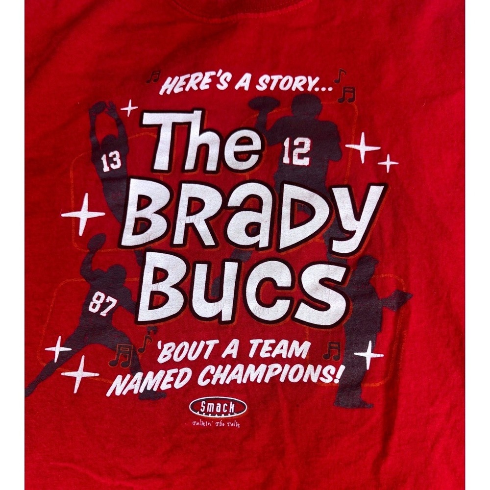 Smack Apparel The Brady Bucs Tom Brady Tampa Bay Football T-Shirt XL Super Bowl